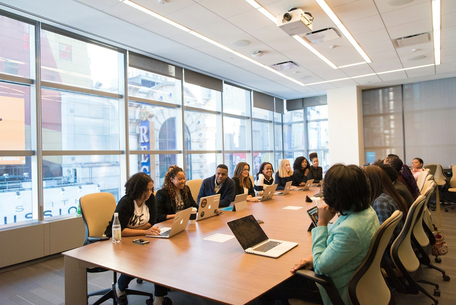A leadership team in a strategy session