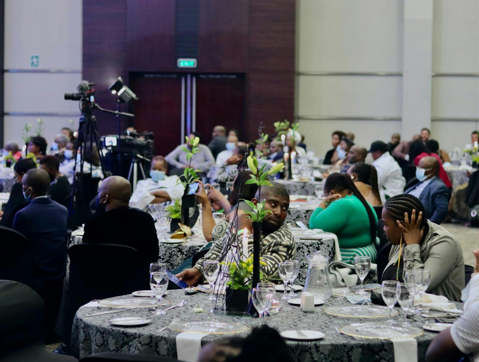 Officials and professionals at a policy forum